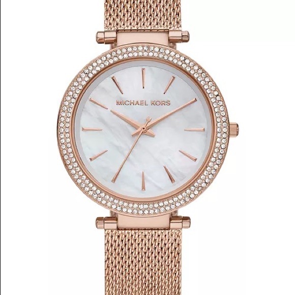 ✨NWT✨Michael Kors Darci Rose Gold-Tone/Mother of Pearl Watch - Picture 1 of 5